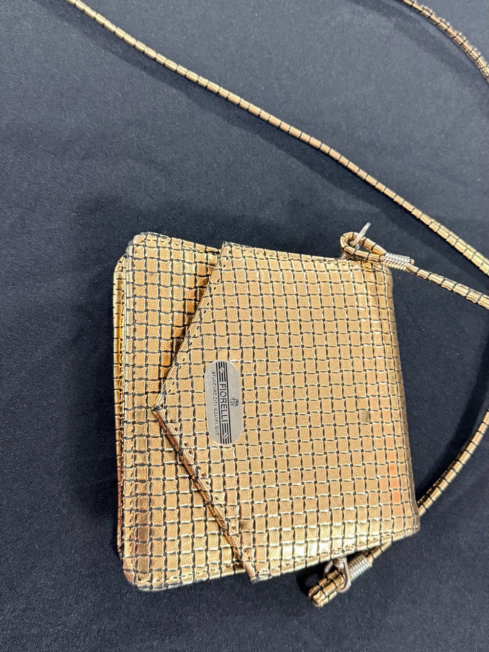 Metallic Gold Mini Crossbody Bag by Fiorelli